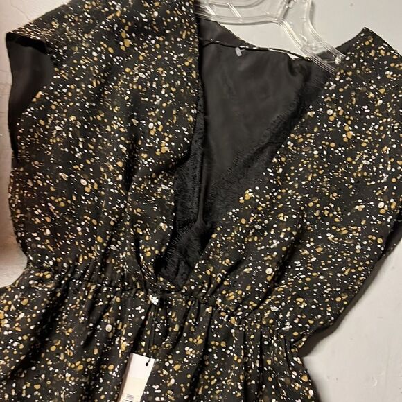 Small Black Molly Bracken Printed Mini Dress - Picture 3 of 4